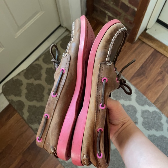 Sperry top-siders brown pink 7 - Picture 5 of 8